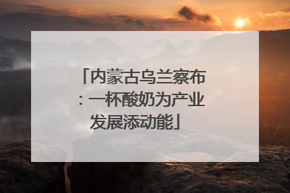 内蒙古乌兰察布：一杯酸奶为产业发展添动能