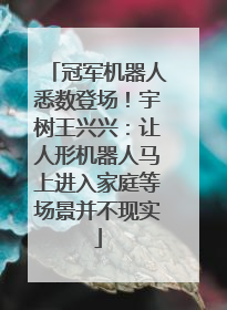 冠军机器人悉数登场！宇树王兴兴：让人形机器人马上进入家庭等场景并不现实