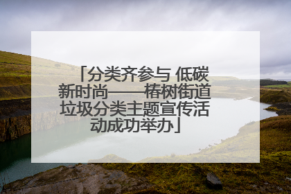 分类齐参与 低碳新时尚——椿树街道垃圾分类主题宣传活动成功举办