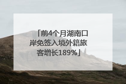 前4个月湖南口岸免签入境外籍旅客增长189%