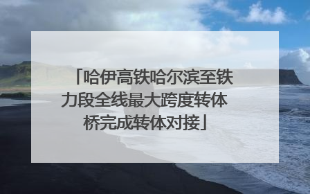 哈伊高铁哈尔滨至铁力段全线最大跨度转体桥完成转体对接