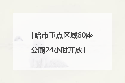 哈市重点区域60座公厕24小时开放