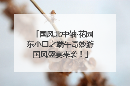 国风北中轴·花园东小口之端午奇妙游国风盛宴来袭！