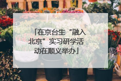 在京台生“融入北京”实习研学活动在顺义举办
