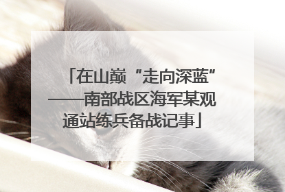在山巅“走向深蓝”——南部战区海军某观通站练兵备战记事