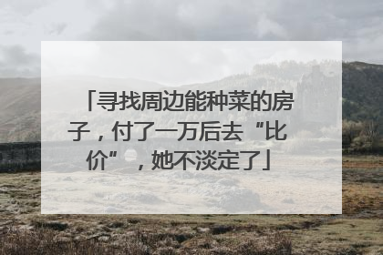 寻找周边能种菜的房子，付了一万后去“比价”，她不淡定了