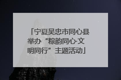 宁夏吴忠市同心县举办“粽韵同心·文明同行”主题活动