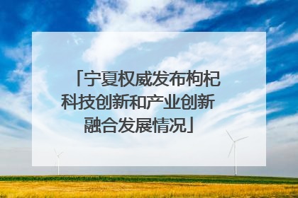 宁夏权威发布枸杞科技创新和产业创新融合发展情况