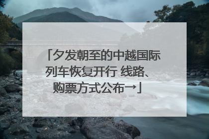 夕发朝至的中越国际列车恢复开行 线路、购票方式公布→