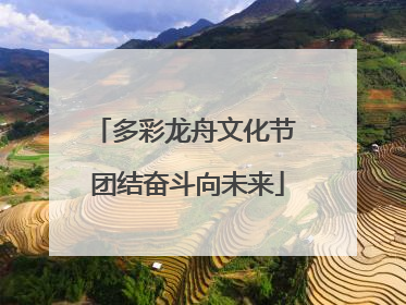 多彩龙舟文化节 团结奋斗向未来