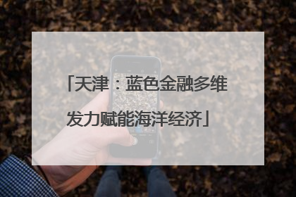 天津：蓝色金融多维发力赋能海洋经济