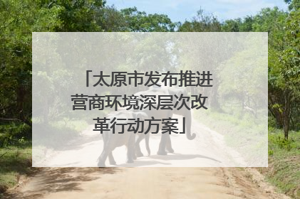 太原市发布推进营商环境深层次改革行动方案