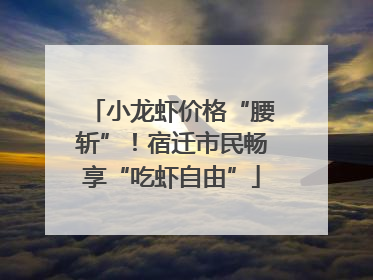 小龙虾价格“腰斩”！宿迁市民畅享“吃虾自由”