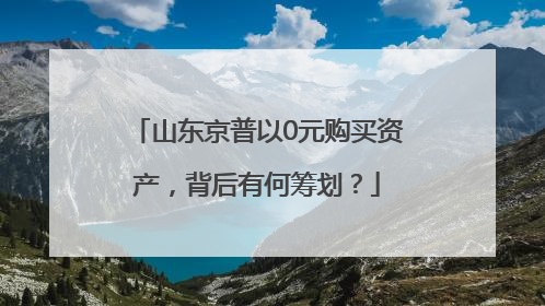 山东京普以0元购买资产，背后有何筹划？