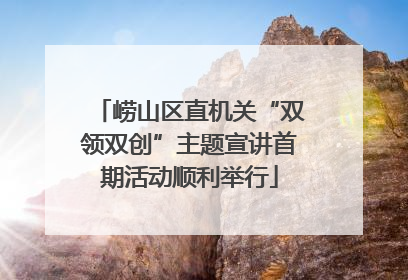 崂山区直机关“双领双创”主题宣讲首期活动顺利举行