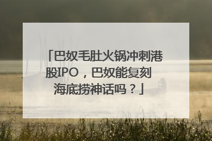 巴奴毛肚火锅冲刺港股IPO，巴奴能复刻海底捞神话吗？