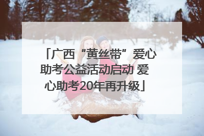 广西“黄丝带”爱心助考公益活动启动 爱心助考20年再升级