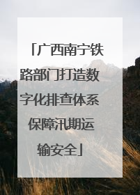 广西南宁铁路部门打造数字化排查体系 保障汛期运输安全