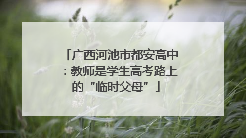 广西河池市都安高中：教师是学生高考路上的“临时父母”