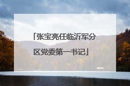 张宝亮任临沂军分区党委第一书记