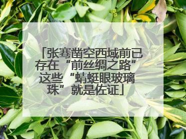 张骞凿空西域前已存在“前丝绸之路” 这些“蜻蜓眼玻璃珠”就是佐证