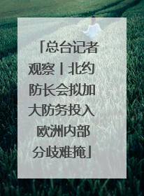 总台记者观察丨北约防长会拟加大防务投入 欧洲内部分歧难掩