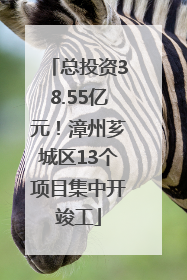 总投资38.55亿元！漳州芗城区13个项目集中开竣工
