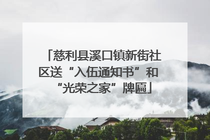 慈利县溪口镇新街社区送“入伍通知书”和“光荣之家”牌匾