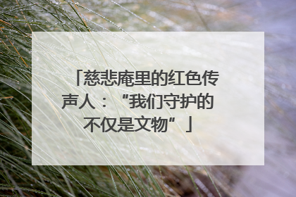 慈悲庵里的红色传声人：“我们守护的不仅是文物”