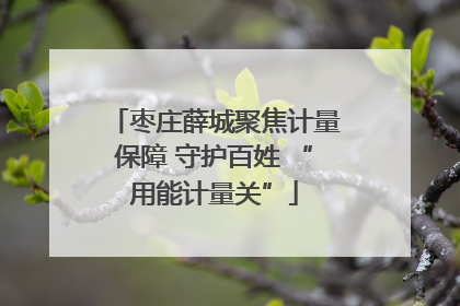 枣庄薛城聚焦计量保障 守护百姓 “用能计量关”