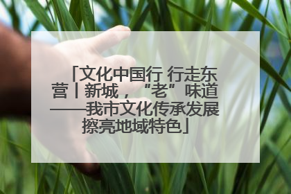 文化中国行 行走东营丨新城，“老”味道——我市文化传承发展擦亮地域特色