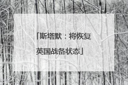 斯塔默：将恢复英国战备状态