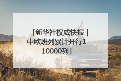 新华社权威快报｜中欧班列累计开行110000列