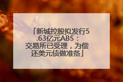 新城控股拟发行5.63亿元ABS：交易所已受理，为偿还美元债做准备