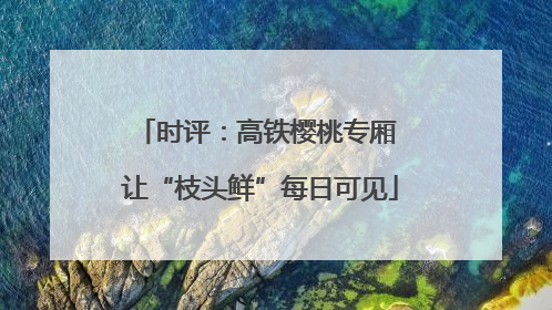 时评：高铁樱桃专厢 让“枝头鲜”每日可见