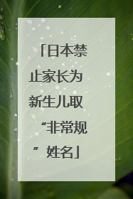 日本禁止家长为新生儿取“非常规”姓名