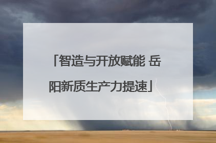 智造与开放赋能 岳阳新质生产力提速