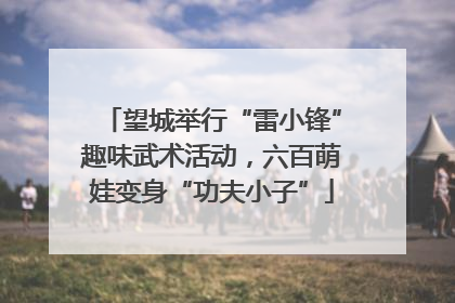 望城举行“雷小锋”趣味武术活动，六百萌娃变身“功夫小子”