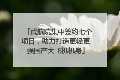 武航院集中签约七个项目，助力打造更轻更强国产大飞机机身