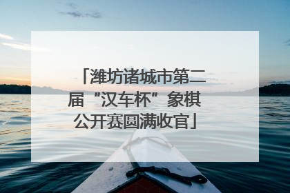 潍坊诸城市第二届“汉车杯”象棋公开赛圆满收官