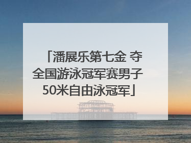 潘展乐第七金 夺全国游泳冠军赛男子50米自由泳冠军