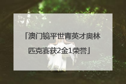 澳门镜平世青英才奥林匹克赛获2金1荣誉