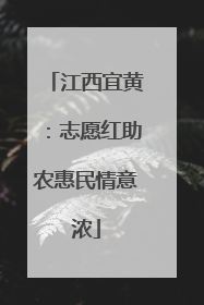 江西宜黄：志愿红助农惠民情意浓