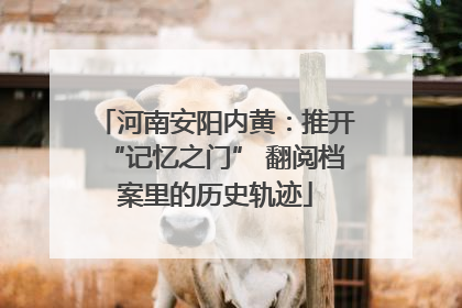 河南安阳内黄：推开“记忆之门” 翻阅档案里的历史轨迹