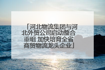 河北物流集团与河北外贸公司启动整合重组 加快培育全省商贸物流龙头企业