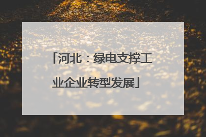 河北：绿电支撑工业企业转型发展