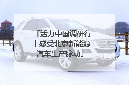 活力中国调研行丨感受北京新能源汽车生产脉动