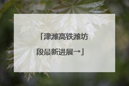 津潍高铁潍坊段最新进展→