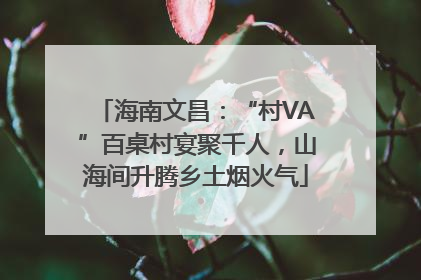 海南文昌：“村VA”百桌村宴聚千人，山海间升腾乡土烟火气