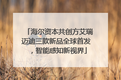 海尔资本共创方艾瑞迈迪三款新品全球首发，智能感知新视界